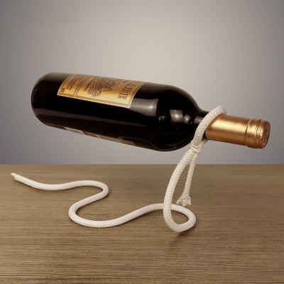 Suspended Rope Wine Bottle